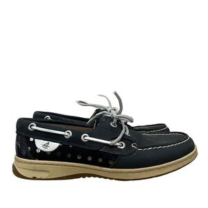 Sperry Topsider Navy Blue Lace Up Boat Shoes 6